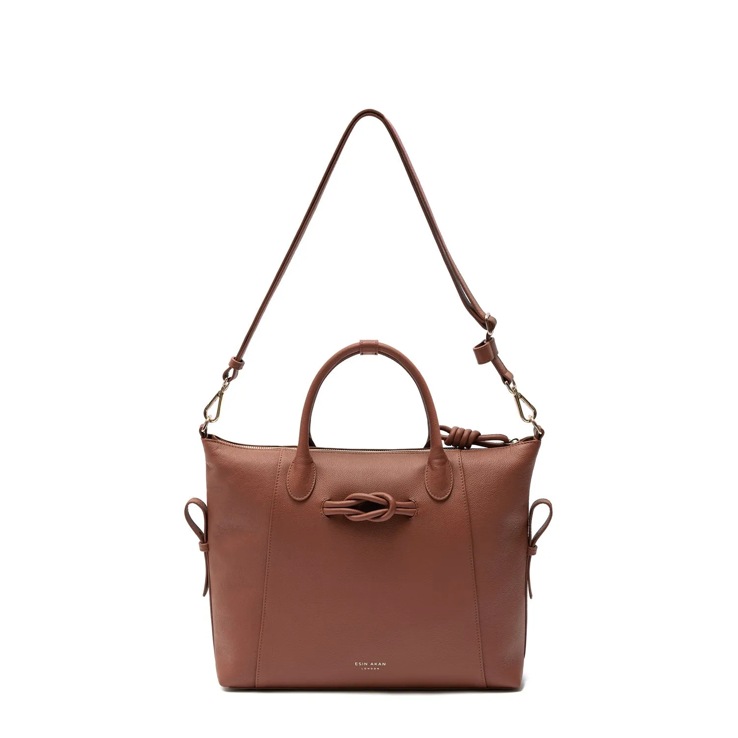 6-in-1 Wimbledon Leather Backpack Tote, Nutshell
