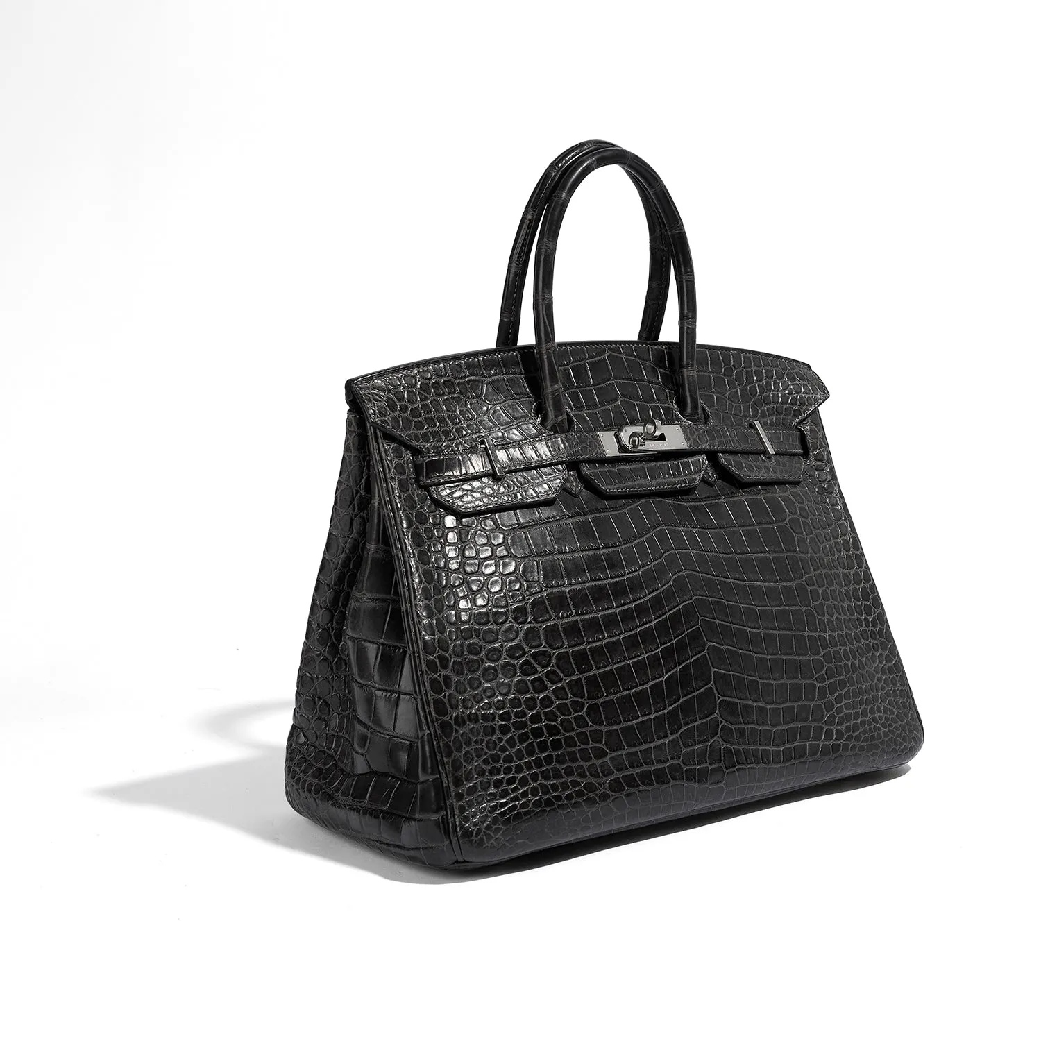 Birkin 35 Grey PHW