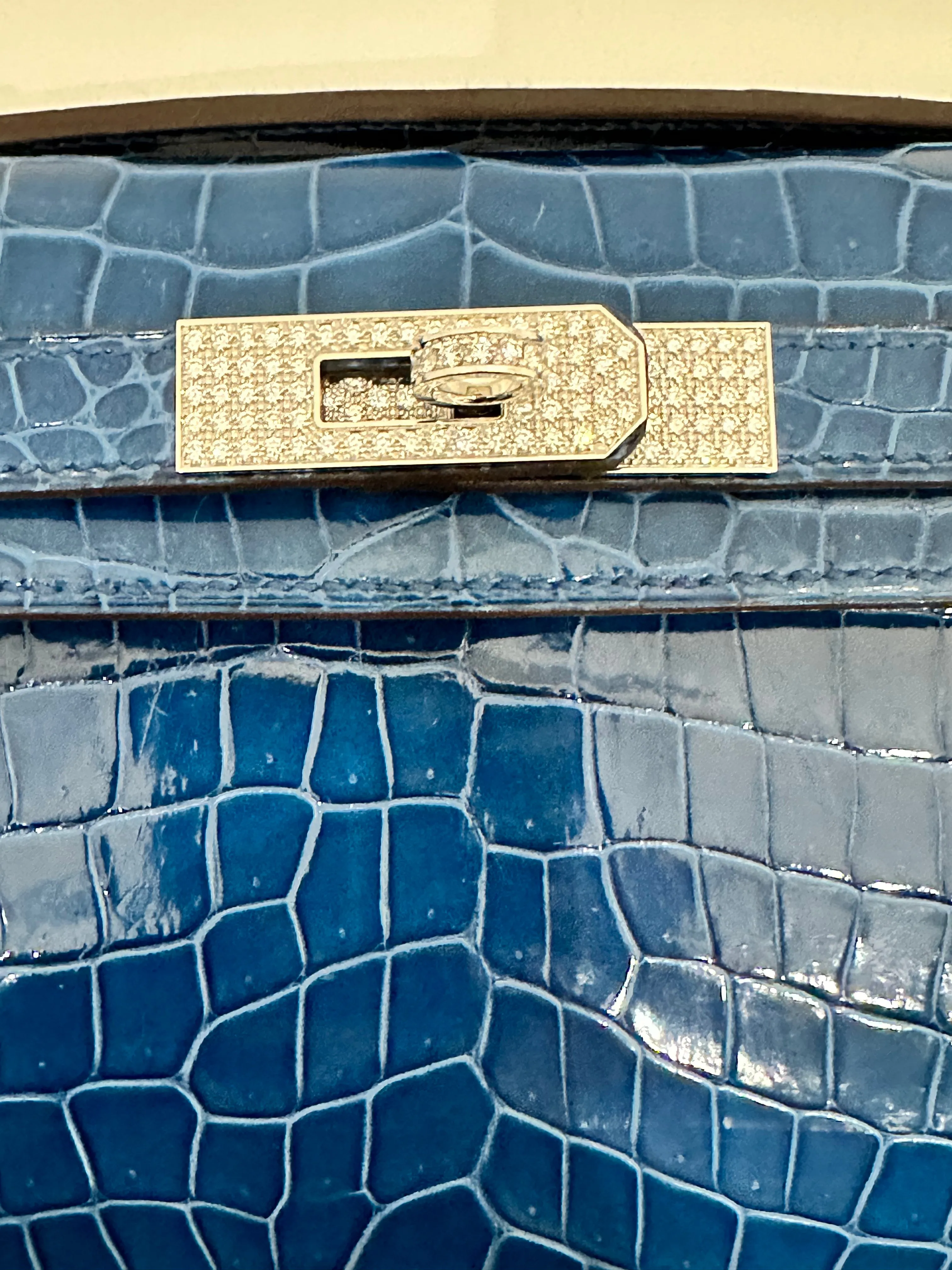 Blue Kelly Cut with Diamonds