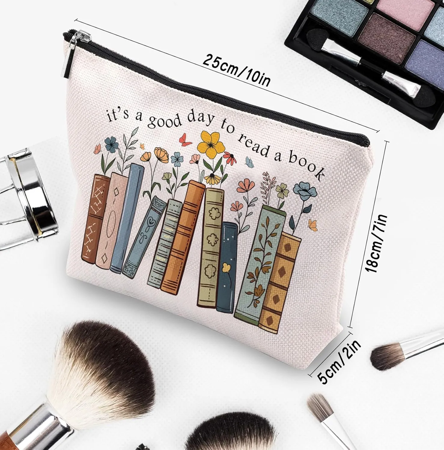 Book Lovers Gifts Makeup Bag, Bookish Gifts for Book Lovers, Bookworm Women Toiletry Pouch, Birthday Christmas Gift Ideas for Reader Literary Librarians Teacher