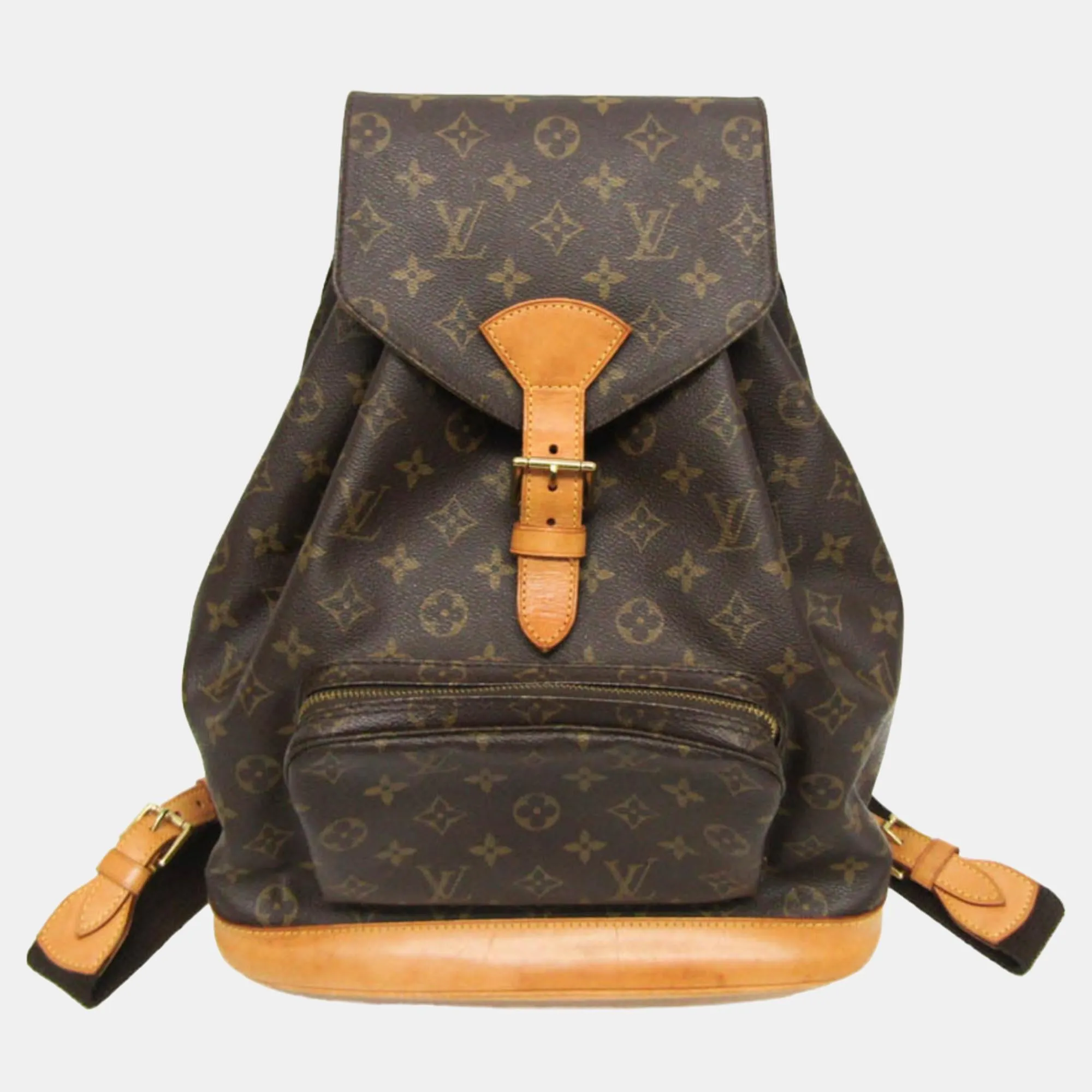 Brown Canvas GM Montsouris Backpacks