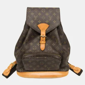 Brown Canvas GM Montsouris Backpacks