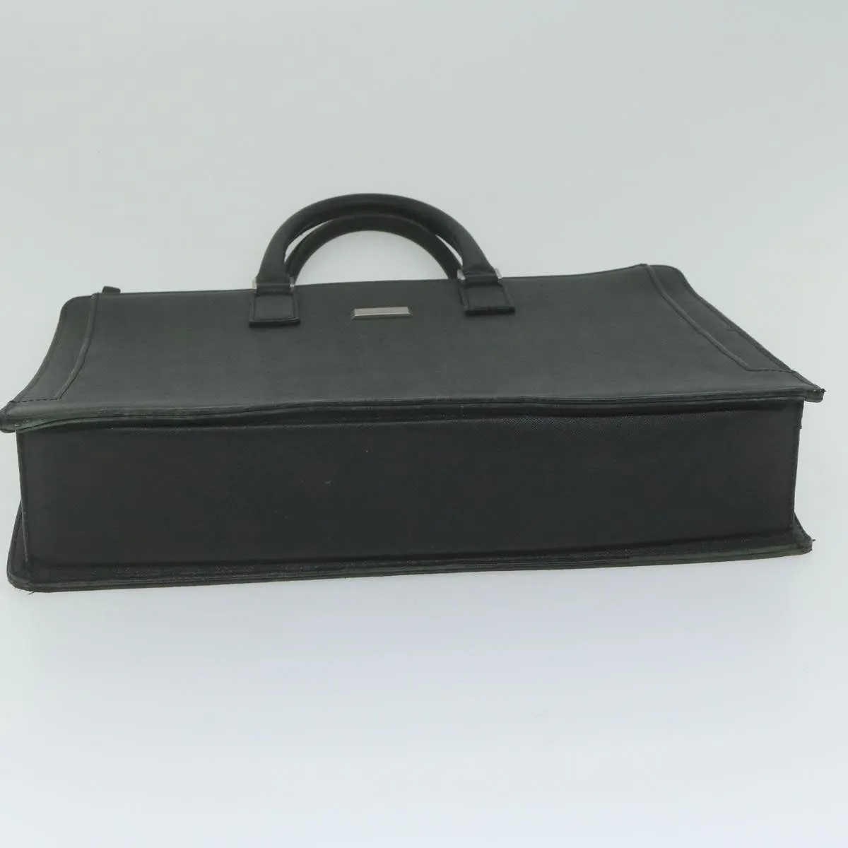 Burberry Briefcase Leather Black Auth ep2580