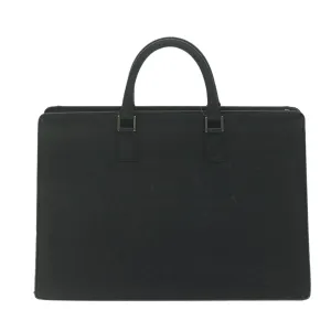 Burberry Briefcase Leather Black Auth ep2580