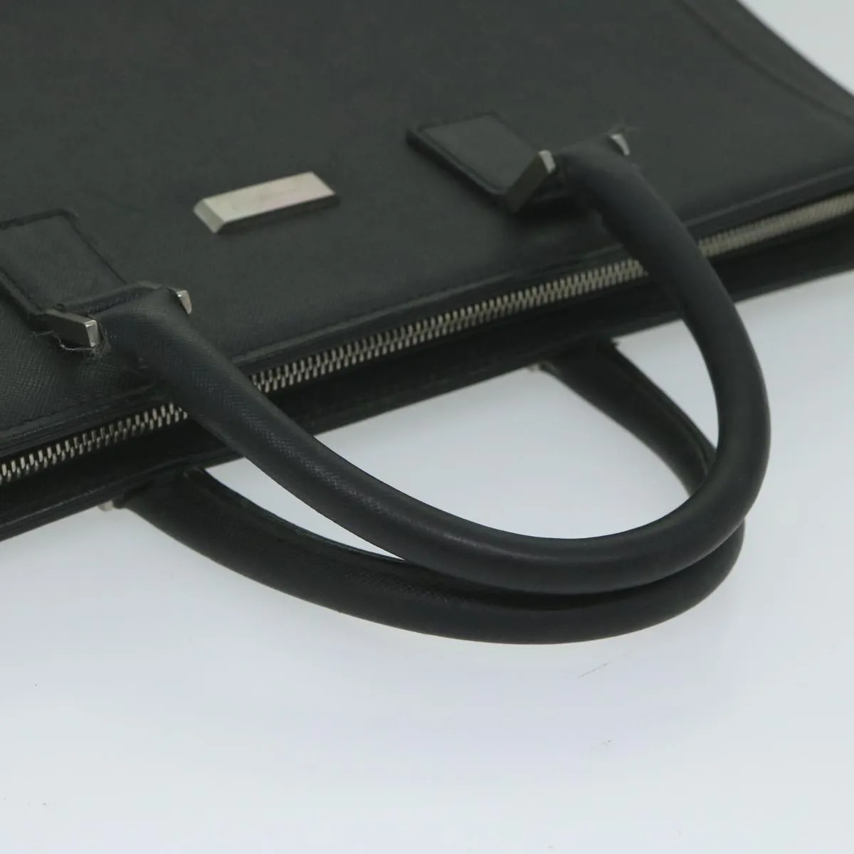 Burberry Briefcase Leather Black Auth ep2580