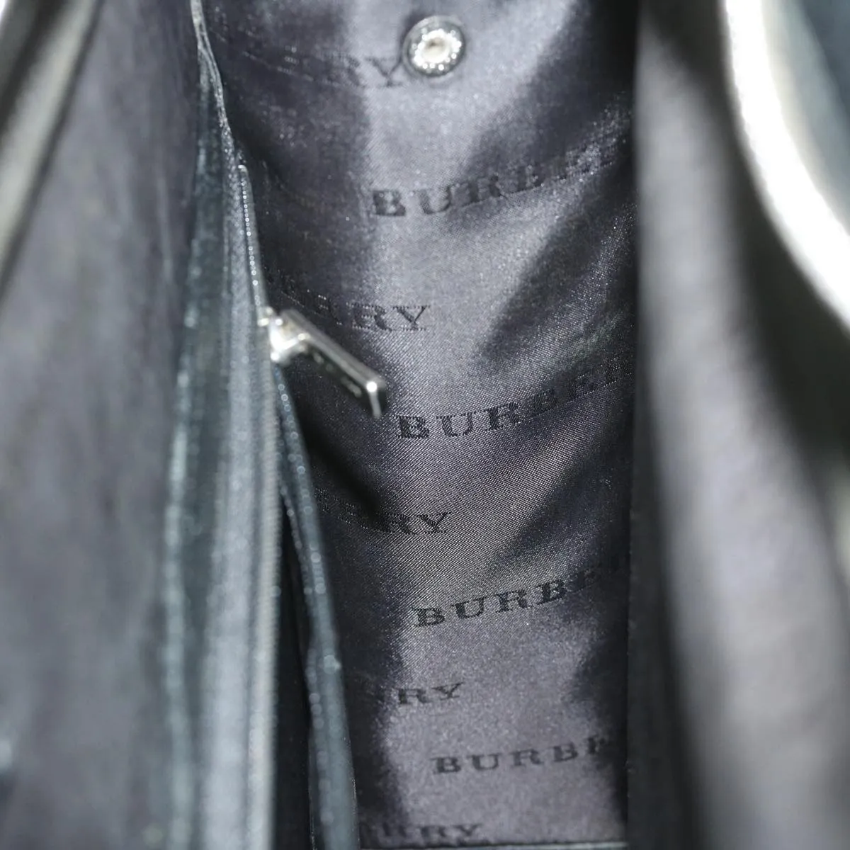 Burberry Briefcase Leather Black Auth ep2580