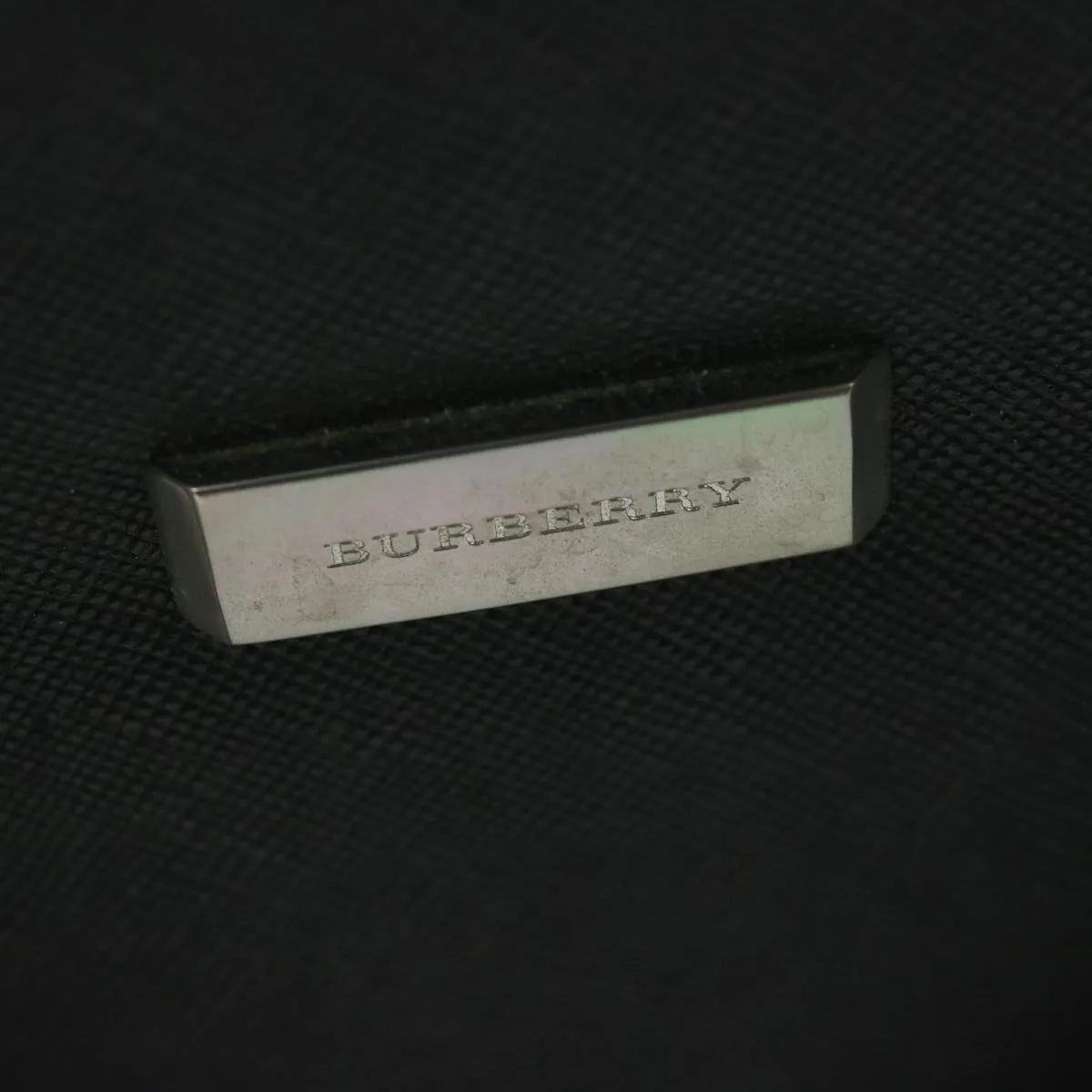 Burberry Briefcase Leather Black Auth ep2580