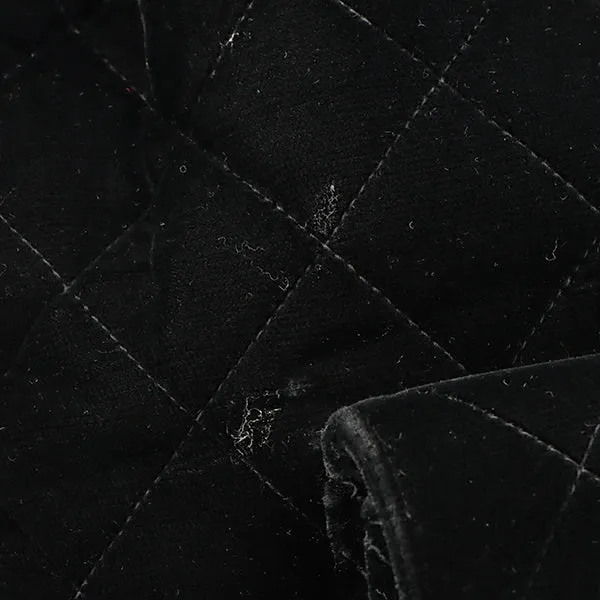 Chanel Around 1995 Made Double Turn-Lock Velour Backpack Black