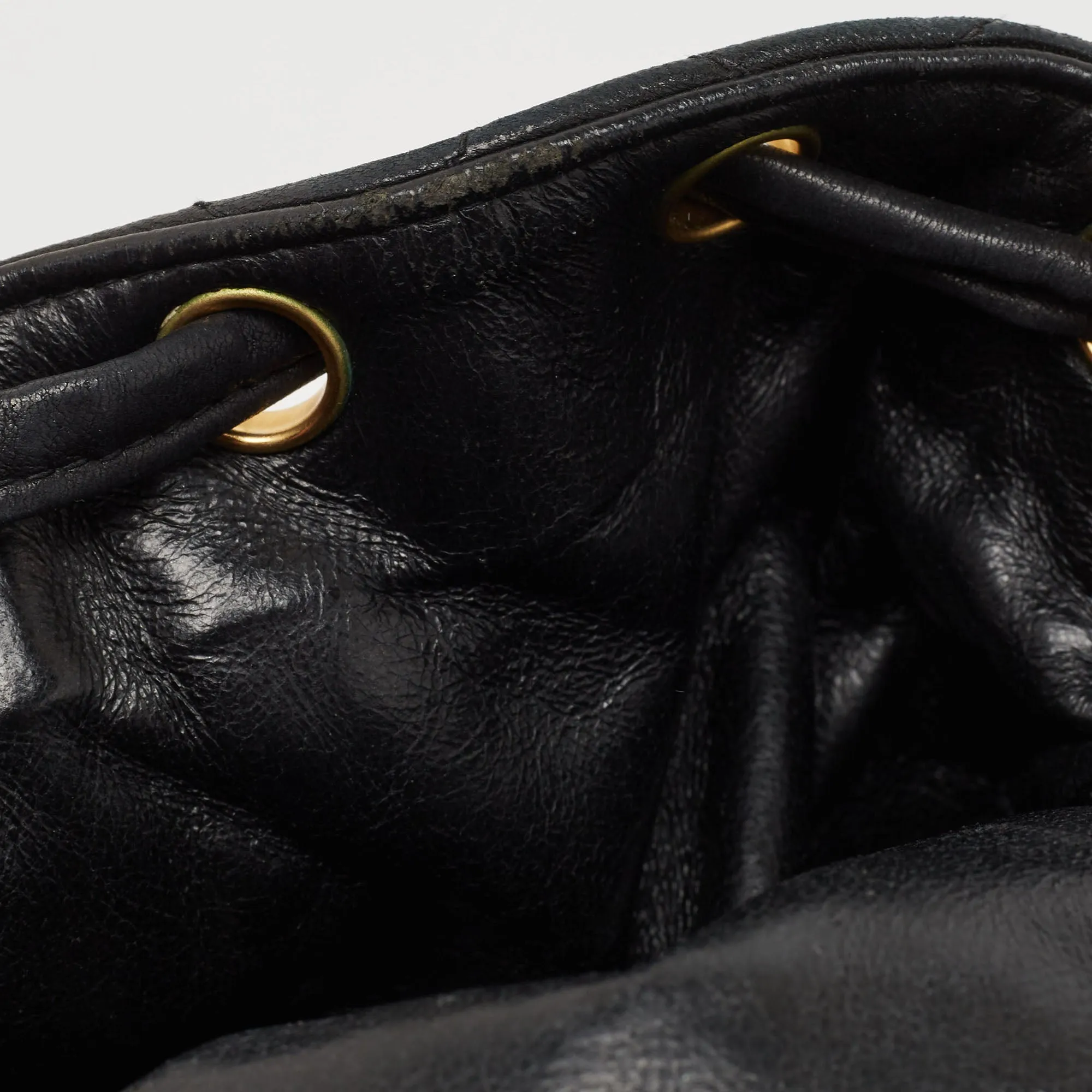 CHANEL Black Quilted Leather Vintage Duma Backpack