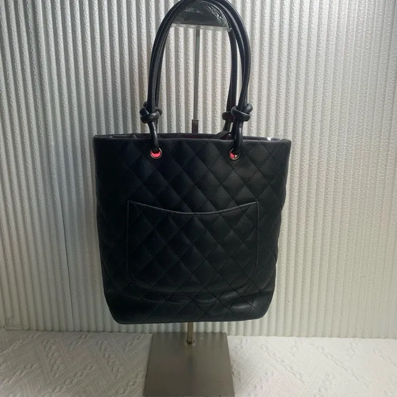 Chanel Quilted Black Tote Bag - Preloved