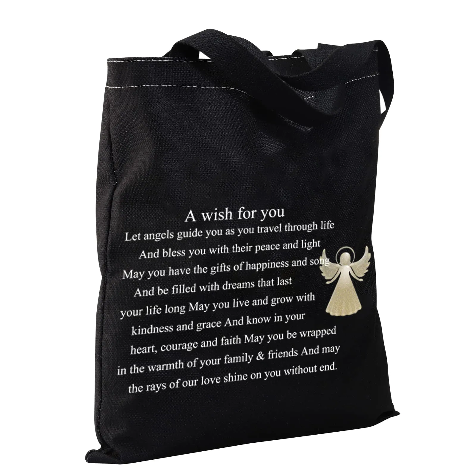 CMNIM 11 11 Make a Wish Gifts Makeup Bag Angel Gifts for Women Friendship Dandelion Gift 11 11 Angel Number Cosmetic Travel Bag (11 11 Make a Wish tote balck)