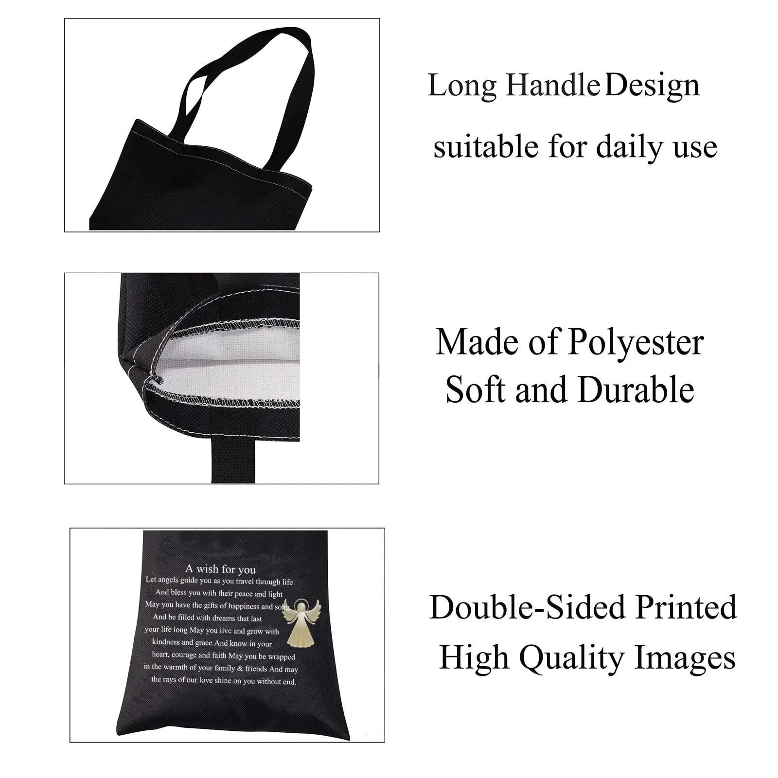 CMNIM 11 11 Make a Wish Gifts Makeup Bag Angel Gifts for Women Friendship Dandelion Gift 11 11 Angel Number Cosmetic Travel Bag (11 11 Make a Wish tote balck)
