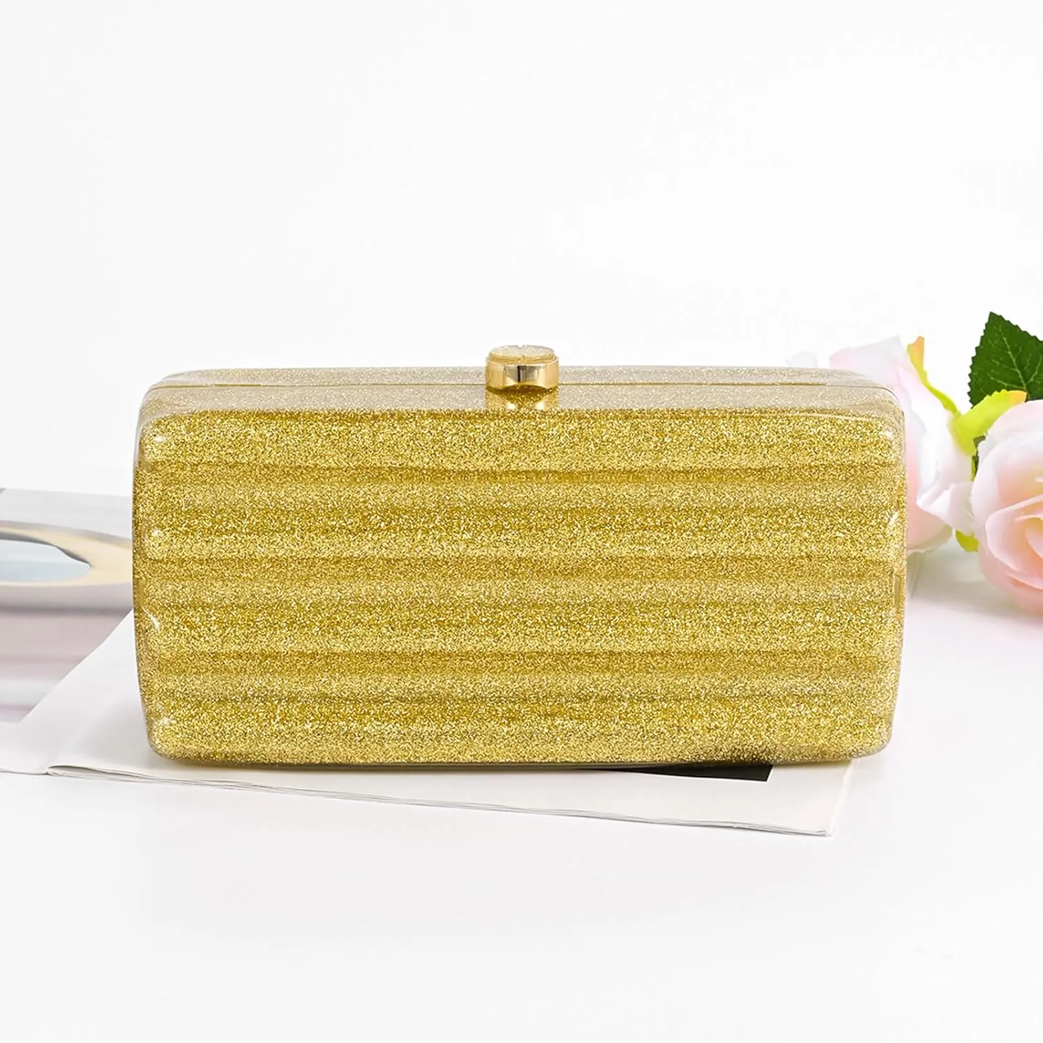 Designer Handbags Clutch Purse, Mini Acrylic Shoulder Clubbing Outfits For Women Evening Clutch Pearl Phone Bag