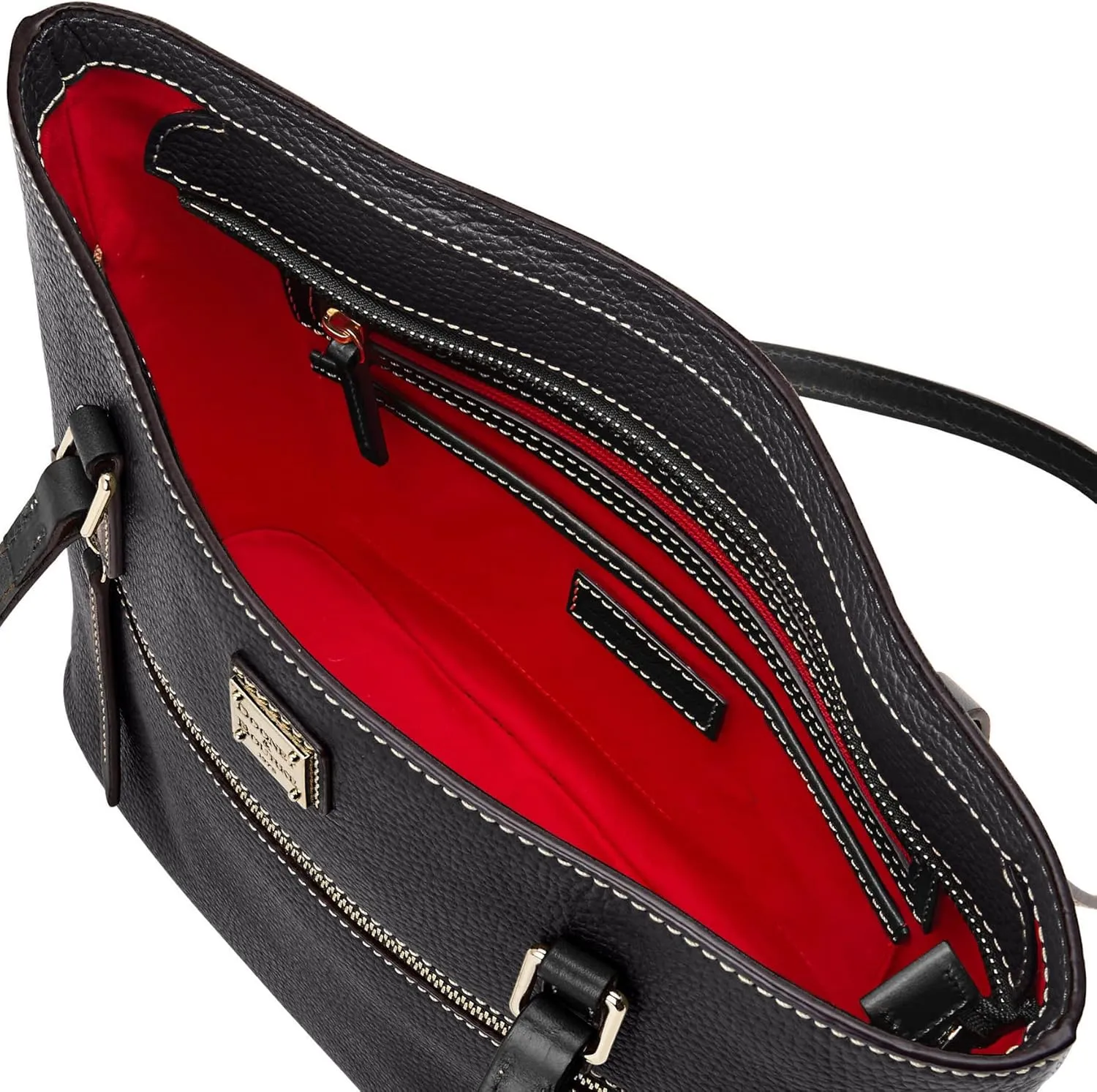 Dooney & Bourke Tote Bags for Women, Large Pebble Grain Leather Shopper Tote Bag with Zipper