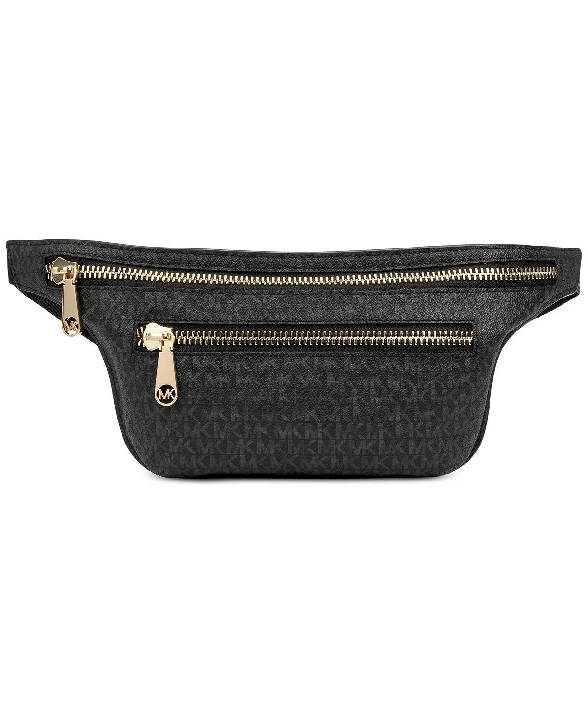 Double Zip Belt Bag with Michael Kors Logo, Black