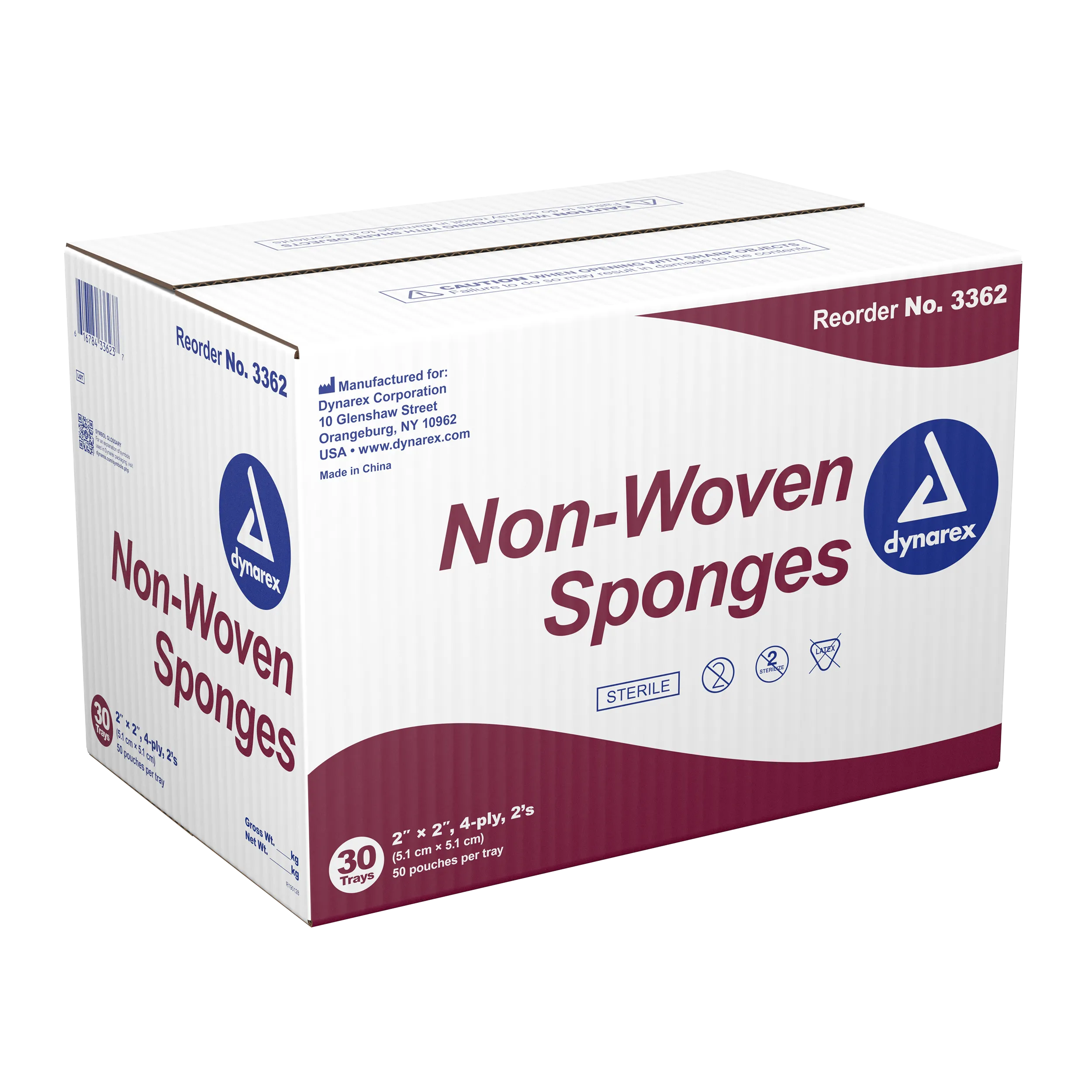 Dynarex - Non-Woven Sponge Sterile 2's 2"x 2" 4 Ply
