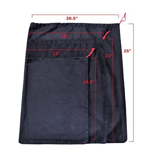 Earthwise Dust Bag Cover Handbags & Purses Black 100% Cotton Drawstring Made In The Usa 3 Sizes