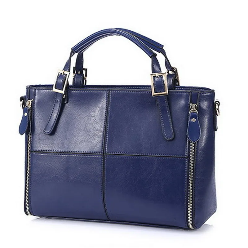 Fashion patchwork designer cattle split leather bags women handbag brand high quality ladies shoulder bags women bag WLHB974