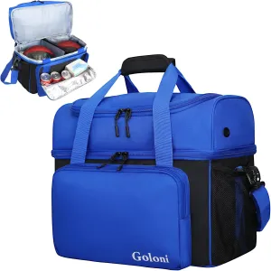 Goloni Bowling Ball Bag 2 Ball, Two Ball Bowling Bag with Padded Ball Holder