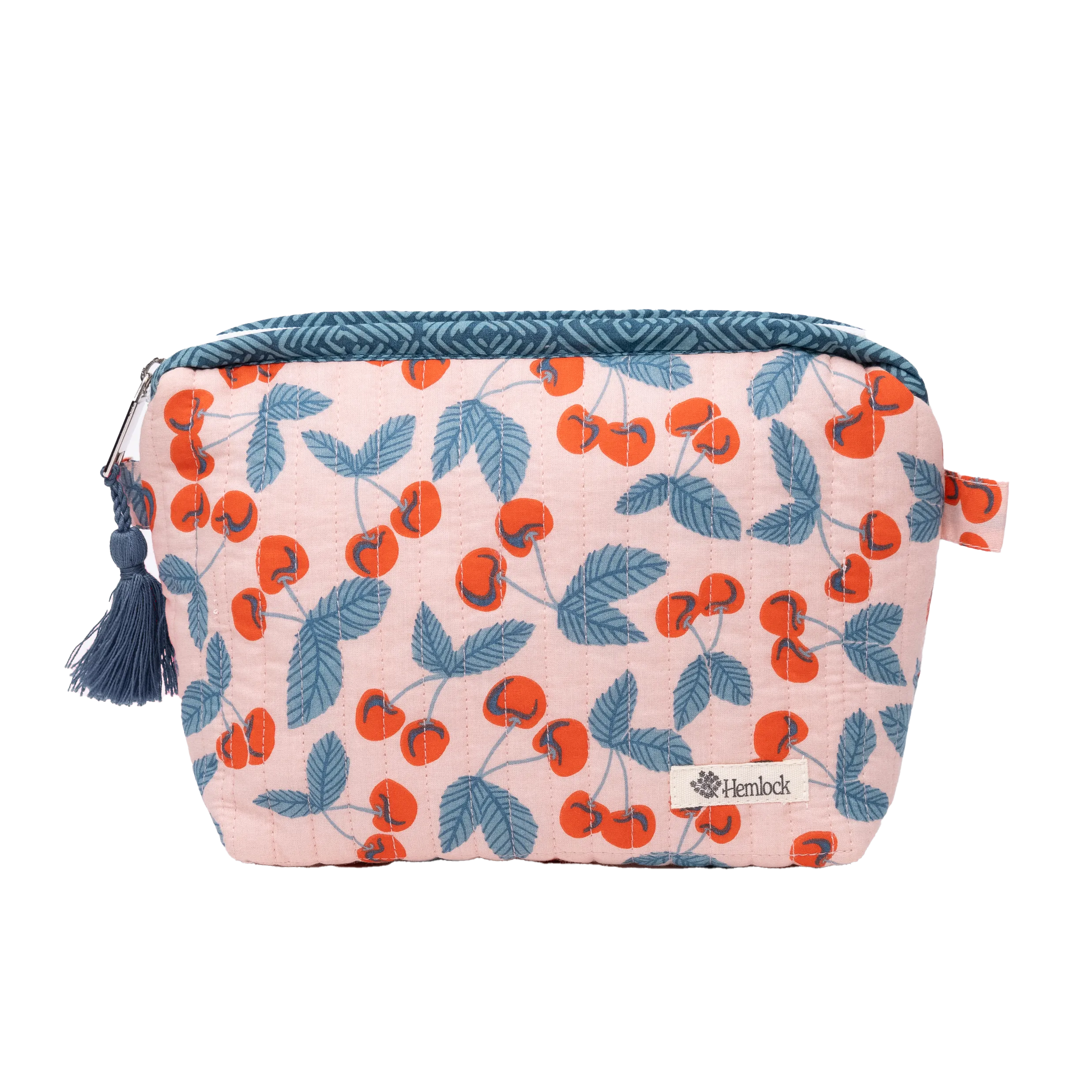 Handker Quilted Zipper Pouch: Cherry