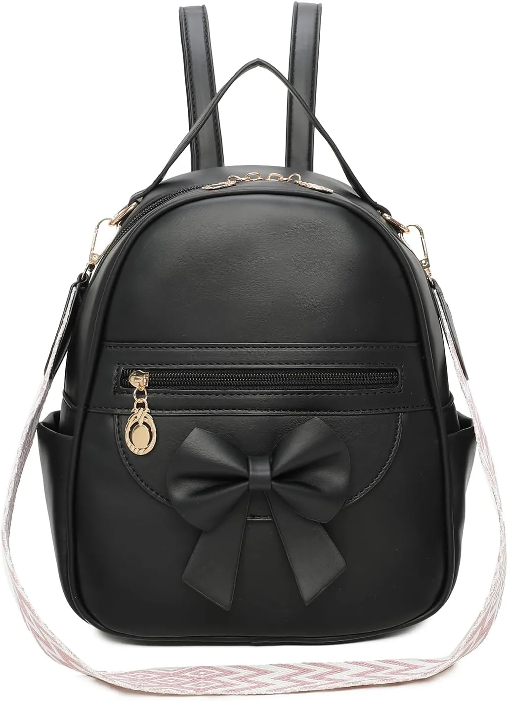 I IHAYNER Girls Mini Backpack Cute Bowknot Leather Backpack for Girls Designer Small Shoulder Bag Fashion Handbag for Women