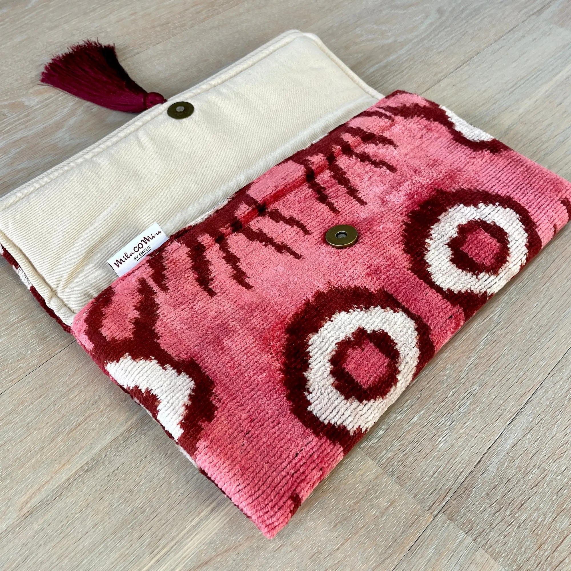 Ikat Clutch Bag Evil Eye | Pink