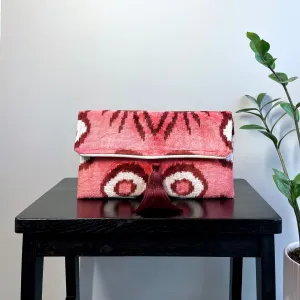 Ikat Clutch Bag Evil Eye | Pink