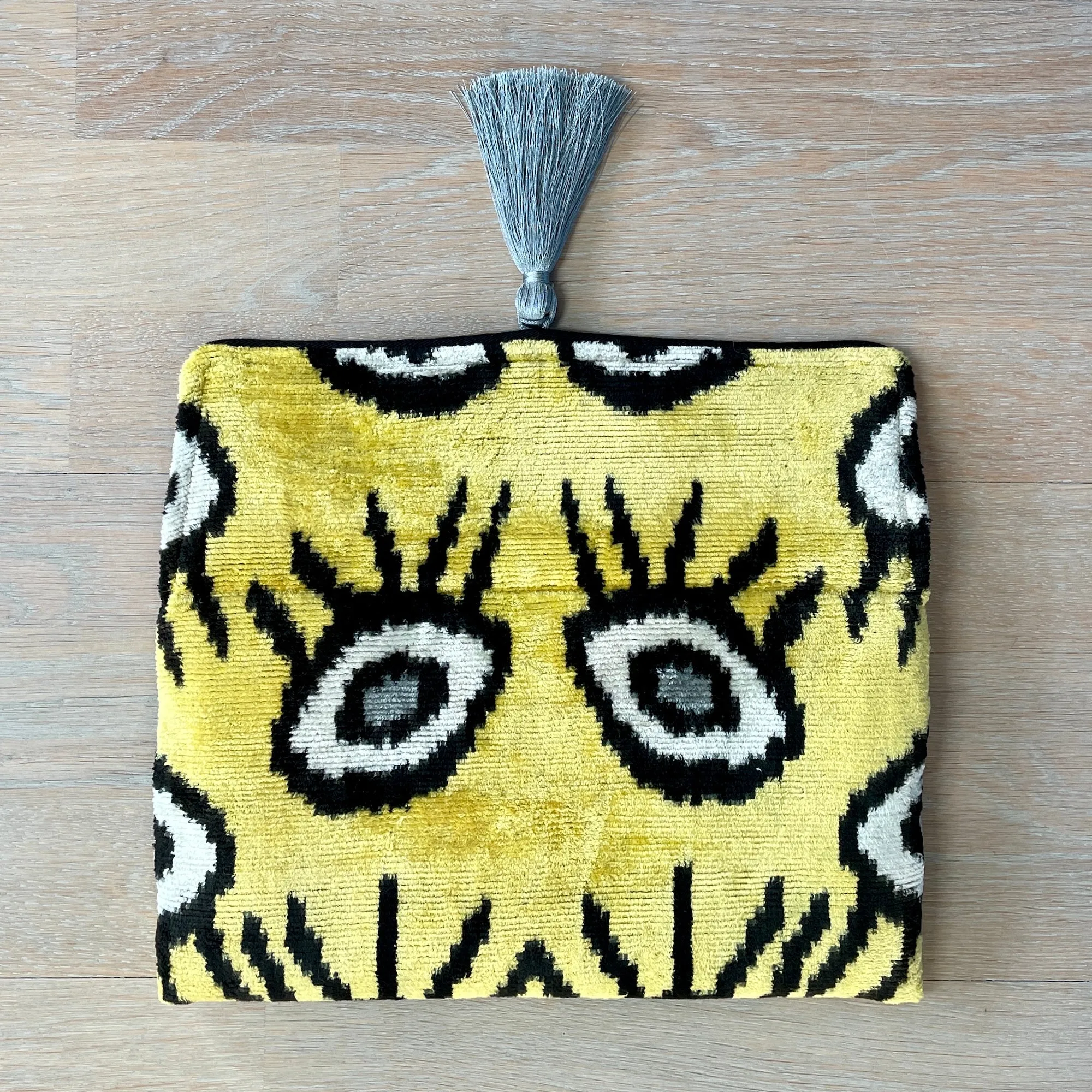 Ikat Clutch Bag Evil Eye | Yellow