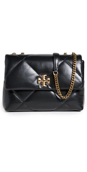 Kira Diamond Quilt Convertible Shoulder Bag Black One Size