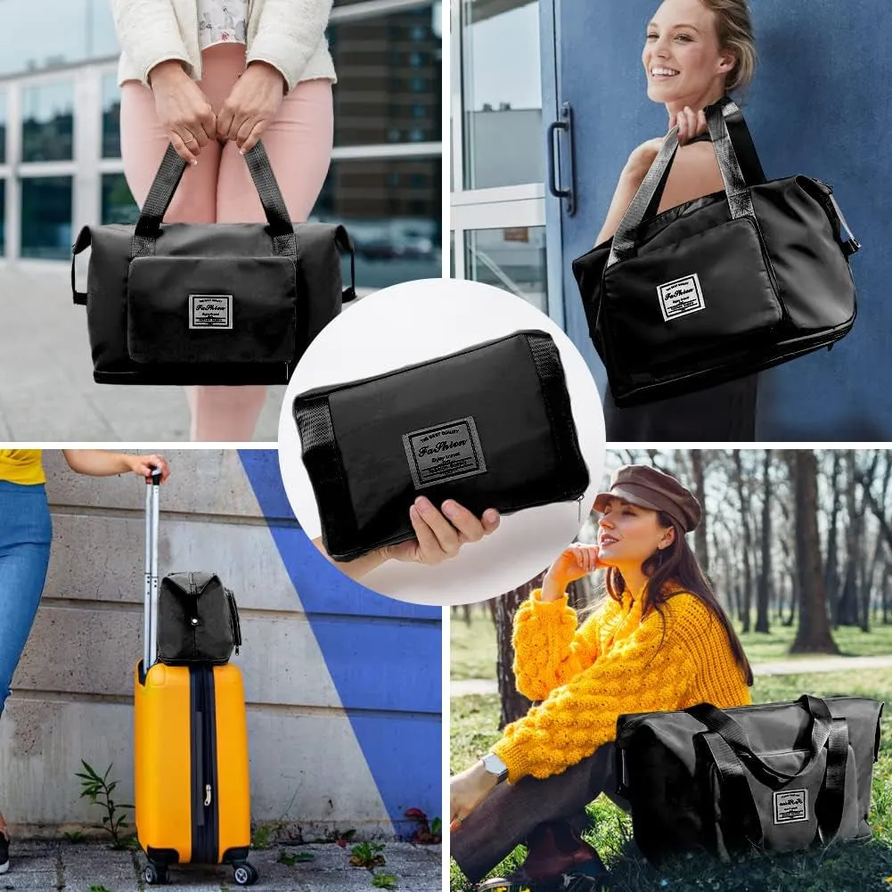 Large Capacity Folding Travel Bag with Dry and Wet Separation - Portable Expansion Duffel Bag