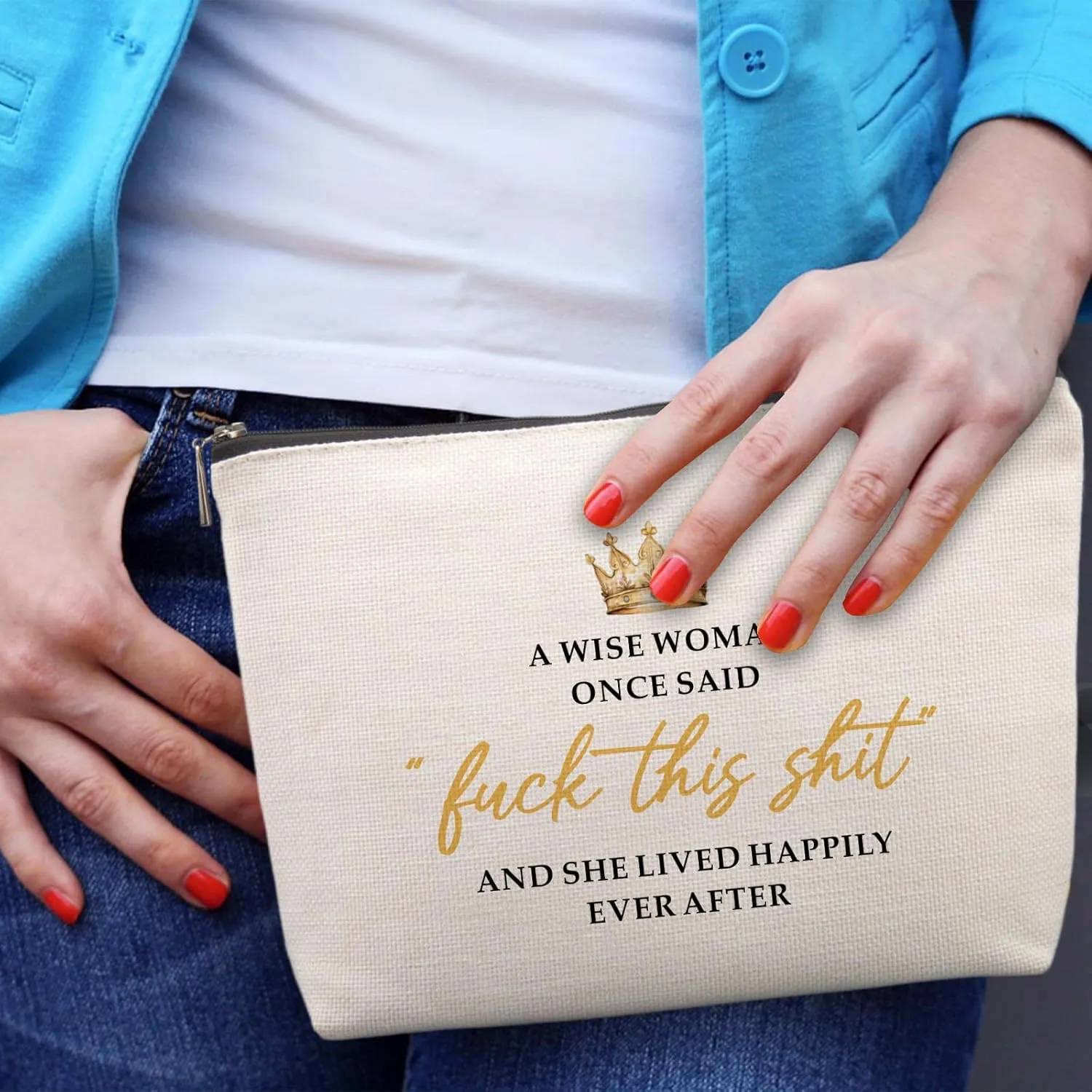 Lcoanrit Funny Cosmetic Bag, Birthday & Christmas Gifts for Women & Friends