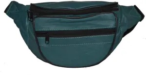 Leatherboss Genuine Leather Designer Travel Fanny Pack Holder Bag with Waist Belt, Green