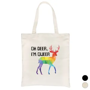 LGBT Deer Queer Rainbow Canvas Bag
