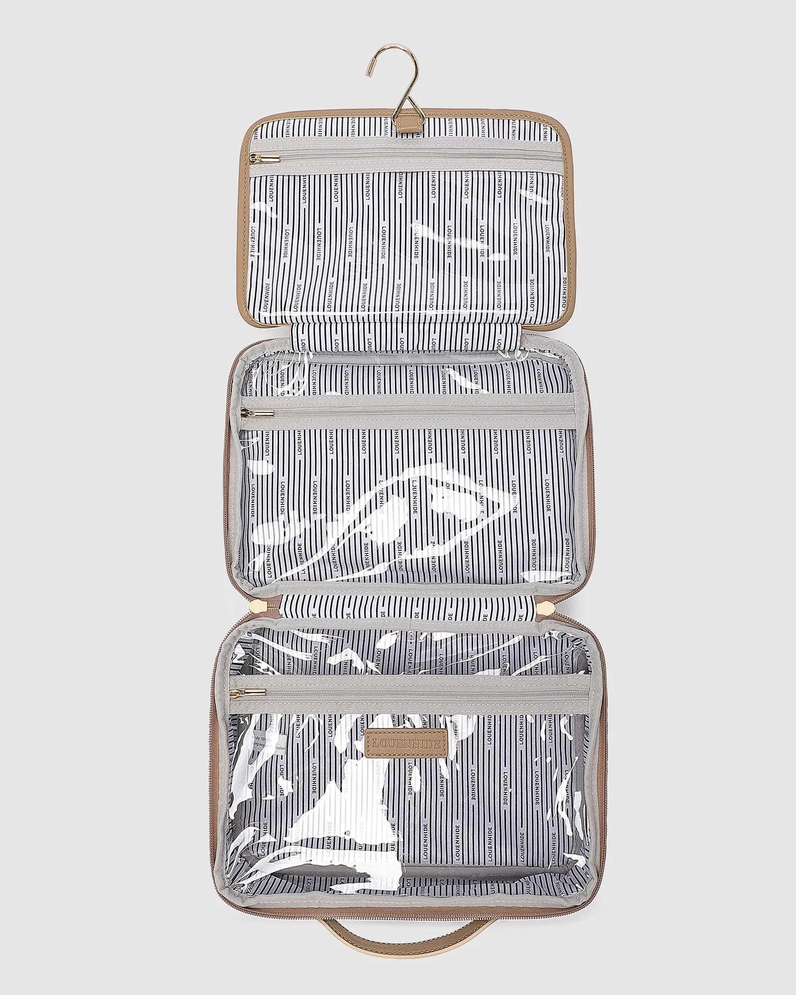 MAGGIE QUILTED COSMETIC CASE COFFEE