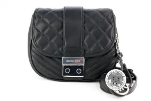 Michael Kors 30H5SEXM2L Elisa  Medium  Black / 001 Calfskin Messenger Bags Shw
