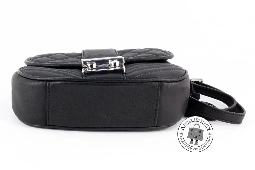 Michael Kors 30H5SEXM2L Elisa  Medium  Black / 001 Calfskin Messenger Bags Shw