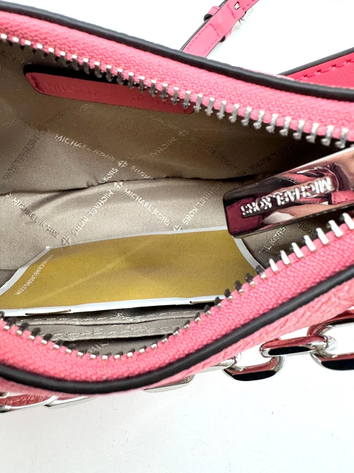 MICHAEL KORS CORA MINI PEBBELED LEATHER CROSSBODY POCHETTE
