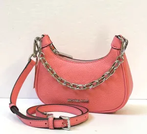 MICHAEL KORS CORA MINI PEBBELED LEATHER CROSSBODY POCHETTE