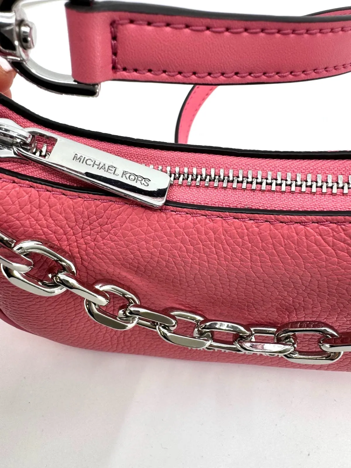 MICHAEL KORS CORA MINI PEBBELED LEATHER CROSSBODY POCHETTE