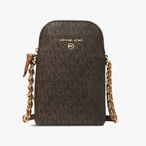 Michael Kors Jet Set Charm Phone Crossbody Bag Brown/Acorn