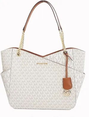 MICHAEL KORS JET SET TRAVEL LARGE CHAIN TOTE BAG