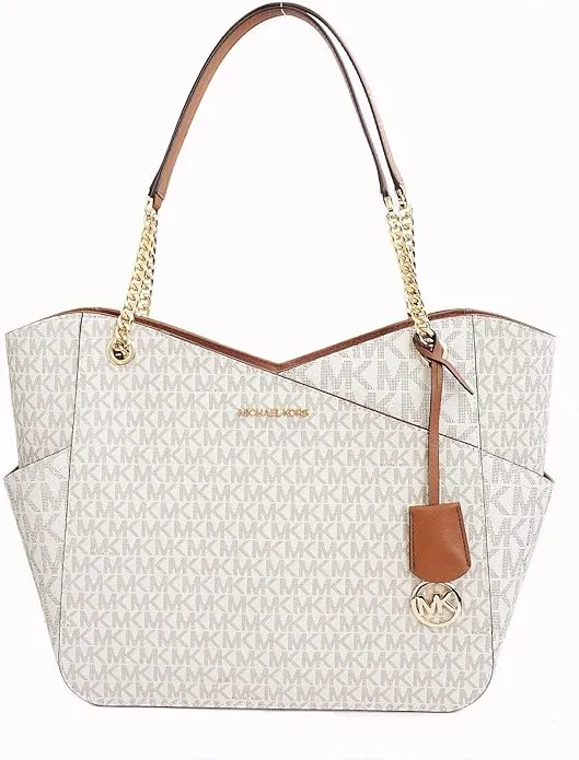 MICHAEL KORS JET SET TRAVEL LARGE CHAIN TOTE BAG
