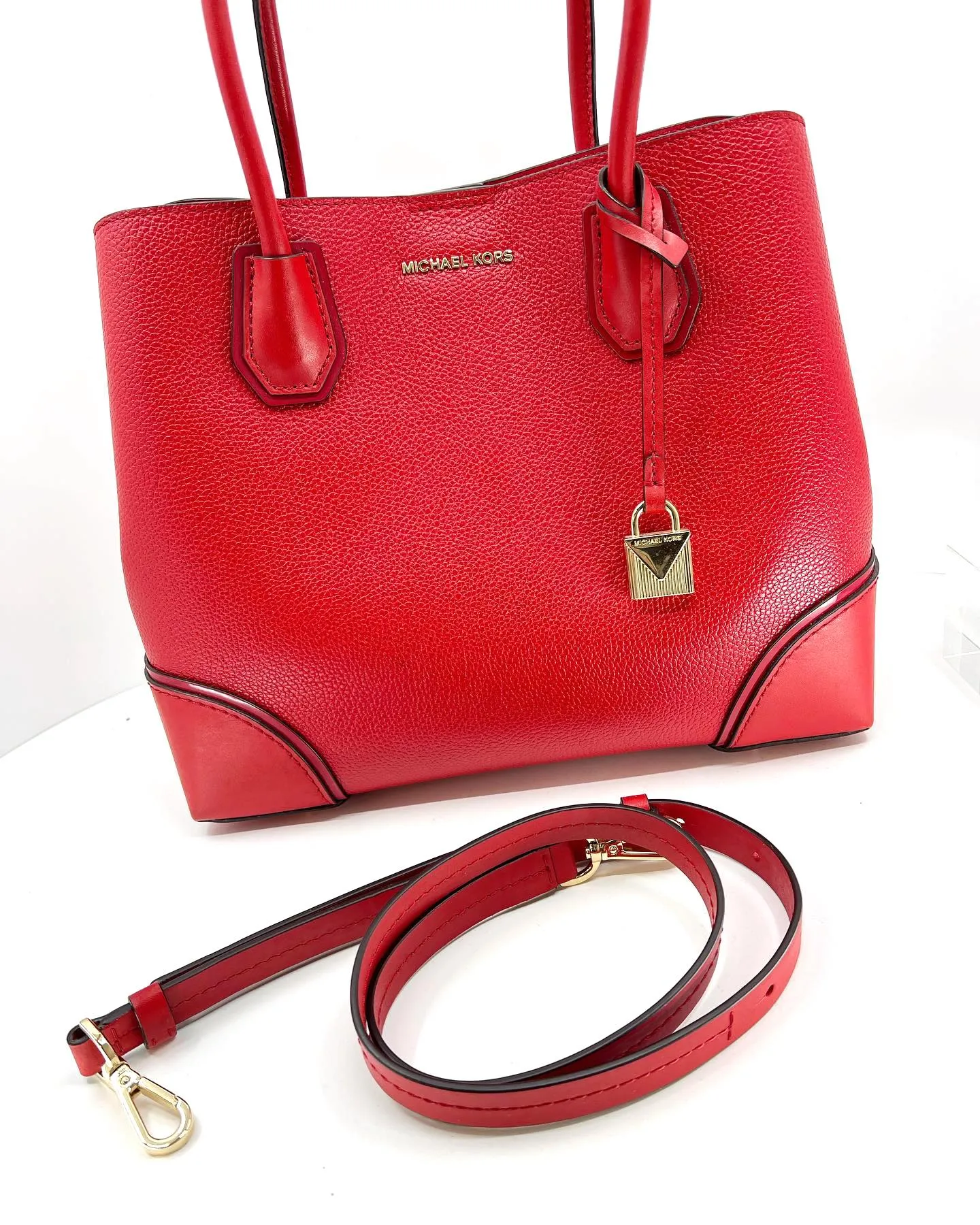 MICHAEL KORS MERCER GALLERY MEDIUM LEATHER TOTE BAG