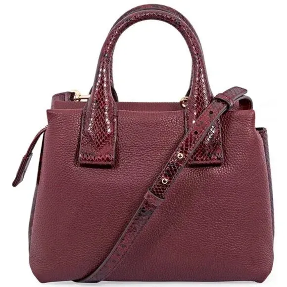 MICHAEL KORS ROLLINS PYTHON EMBOSSED SATCHEL