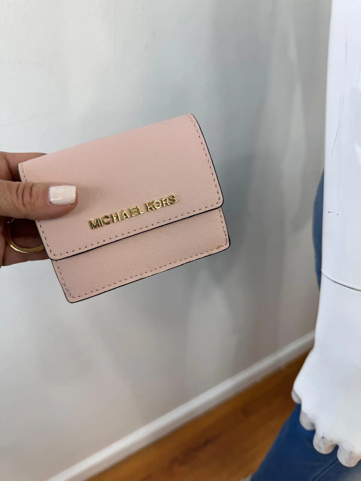 MICHAEL KORS SAFFIANO LEATHER CARD CASE WALLET