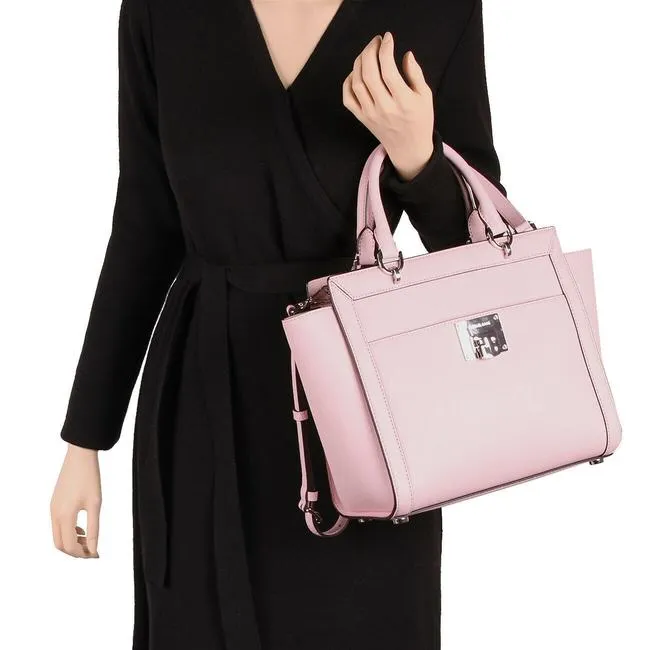 MICHAEL KORS TINA SAFFIANO LEATHER SATCHEL