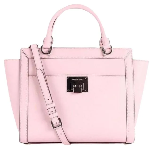 MICHAEL KORS TINA SAFFIANO LEATHER SATCHEL