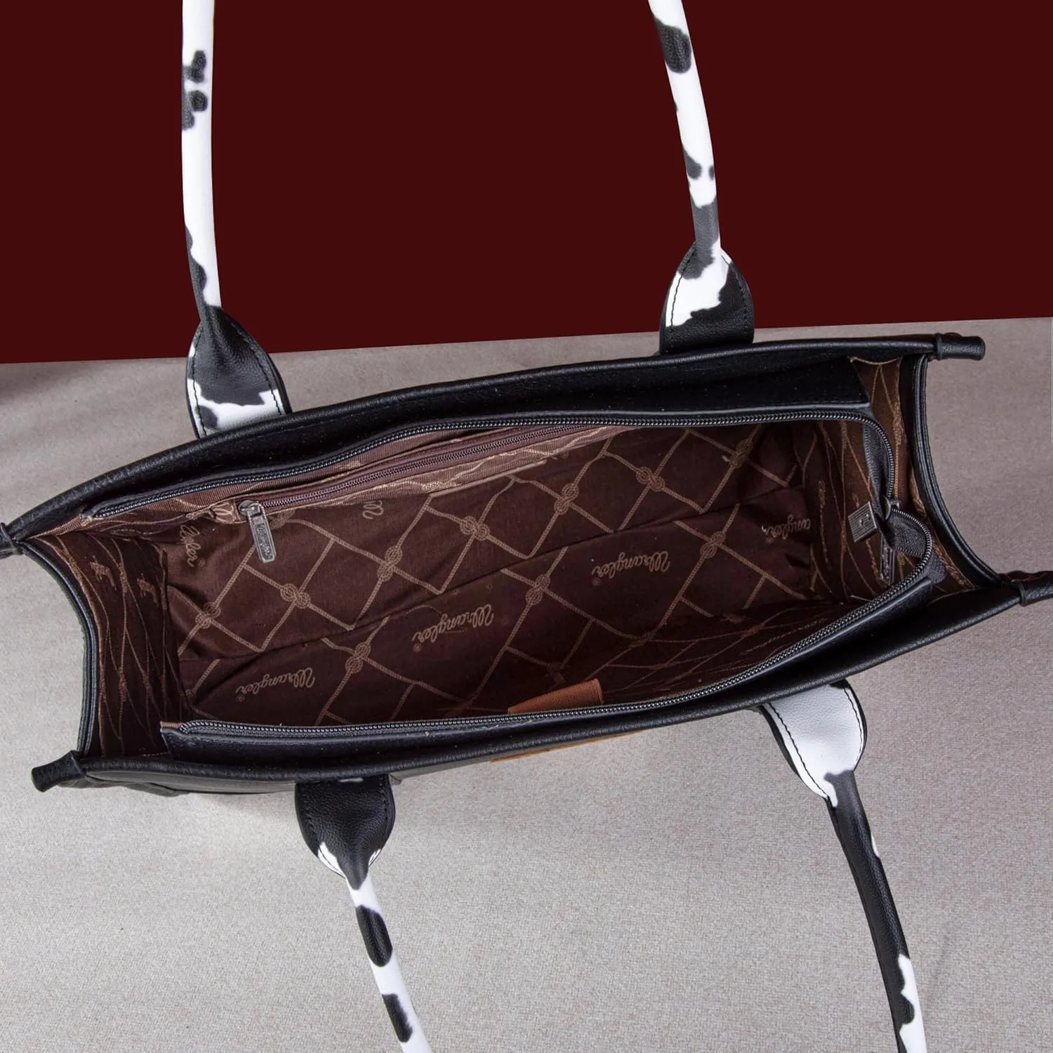 Montana West  Wrangler Tote Bag for Women Western Cow Print Purse Designer Top Handle Handbags