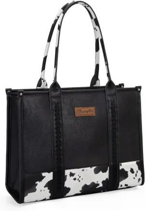 Montana West  Wrangler Tote Bag for Women Western Cow Print Purse Designer Top Handle Handbags