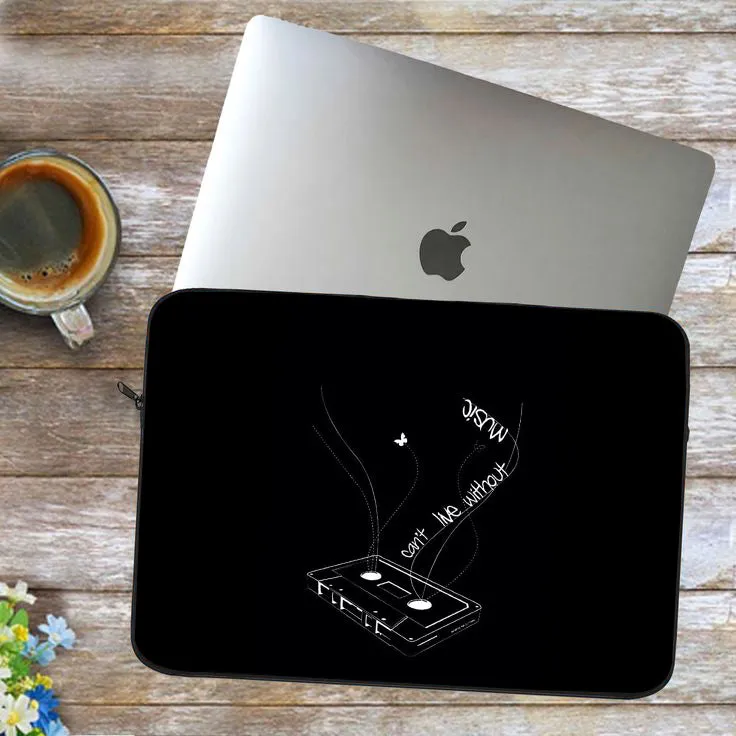 Music Double Side printed Laptop Sleeve with Vibrant Digital Prints – Protect Your Laptop in Style